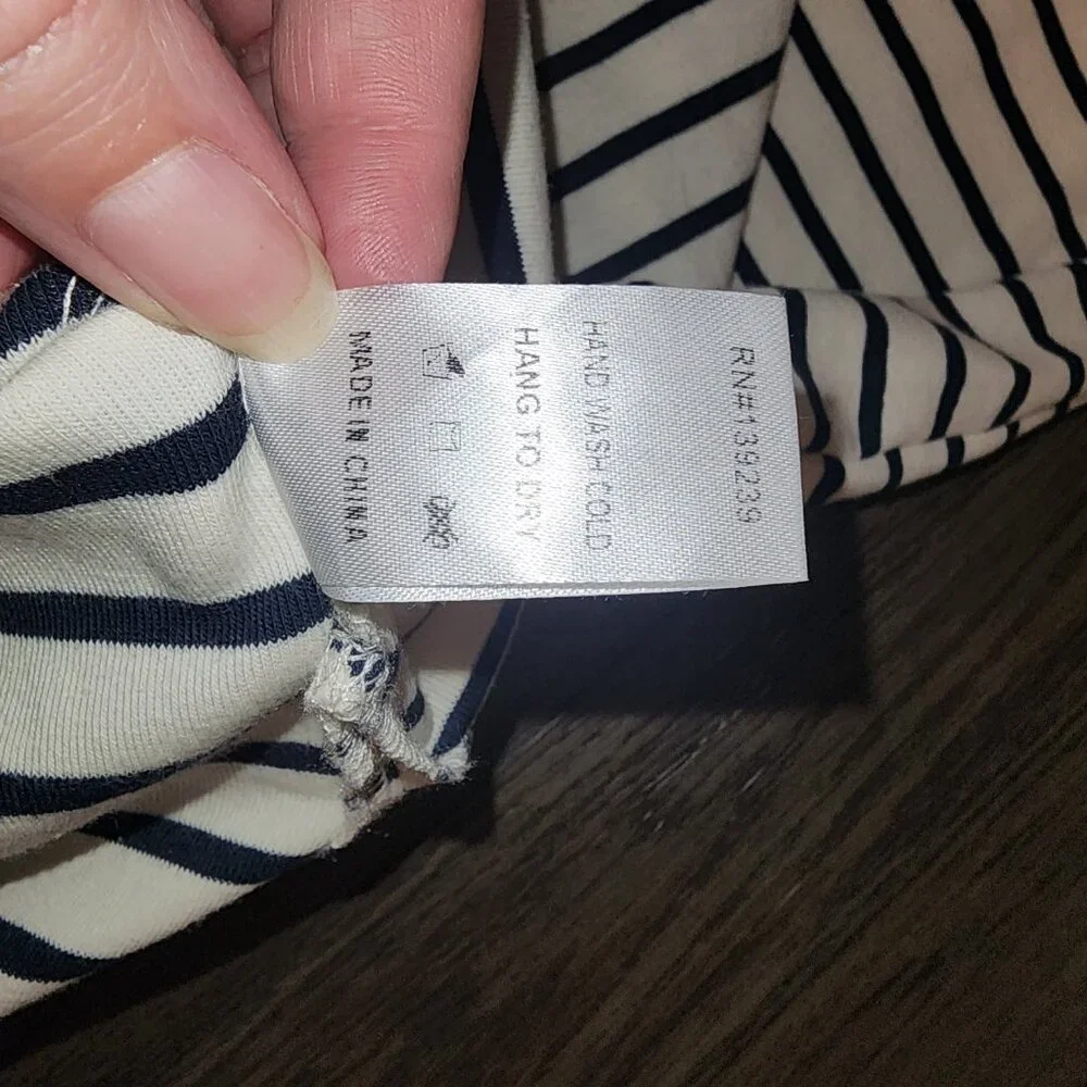 Tuckernuck Pomander Place Navy Stripe Gio Maxi Dress NWOT Small - Picture 8 of 8